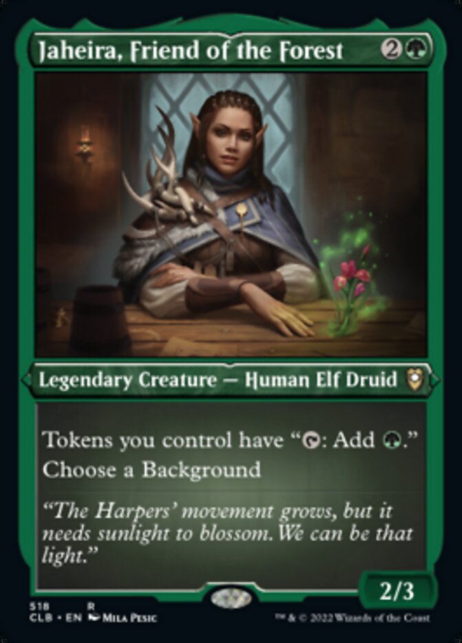 Jaheira, Friend of the Forest (Foil Etched) [Commander Legends: Battle for Baldur's Gate] - Destination Retro