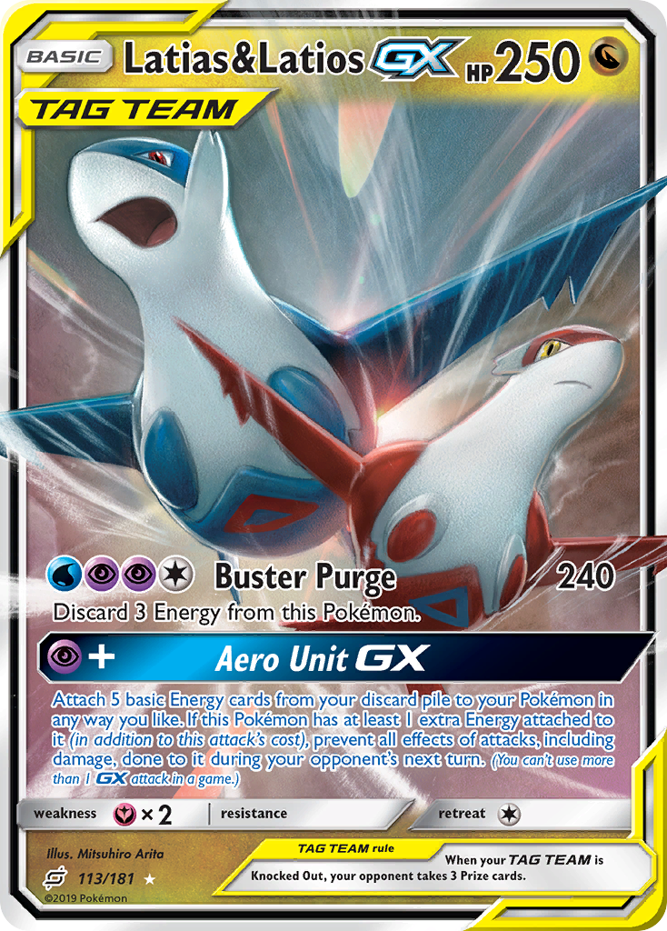 Latias & Latios GX (113/181) [Sun & Moon: Team Up] - Destination Retro