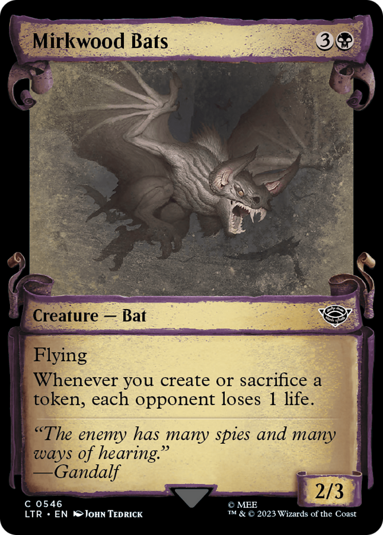 Mirkwood Bats [The Lord of the Rings: Tales of Middle-Earth Showcase Scrolls] - Destination Retro