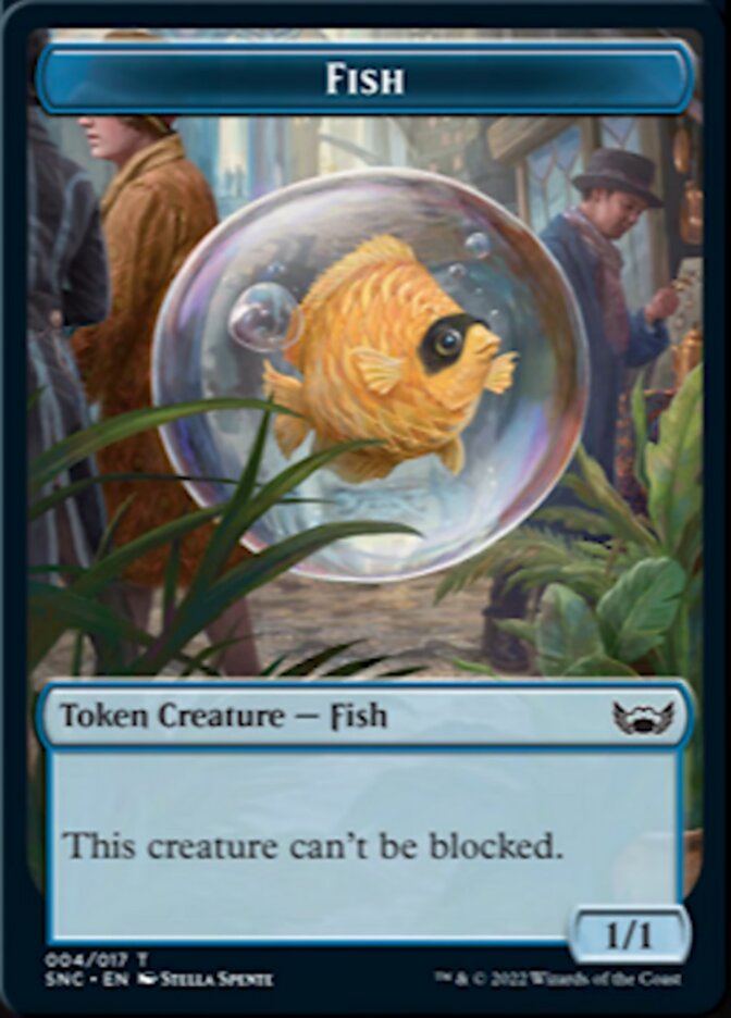 Treasure (013) // Fish Double-sided Token [Streets of New Capenna Tokens] - Destination Retro