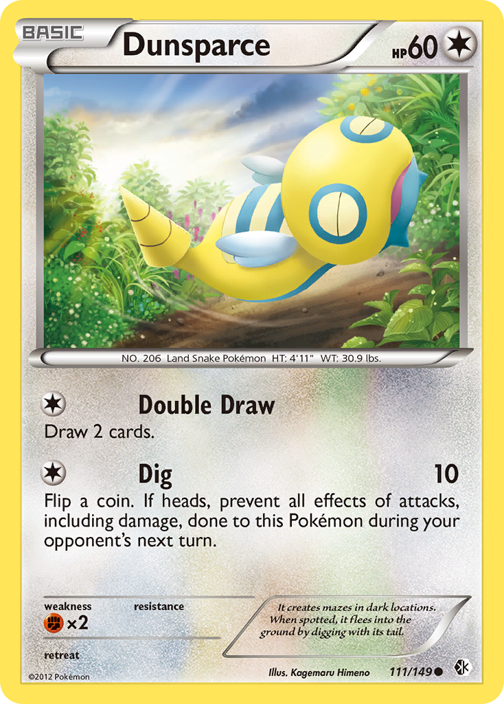 Dunsparce (111/149) [Black & White: Boundaries Crossed] - Destination Retro