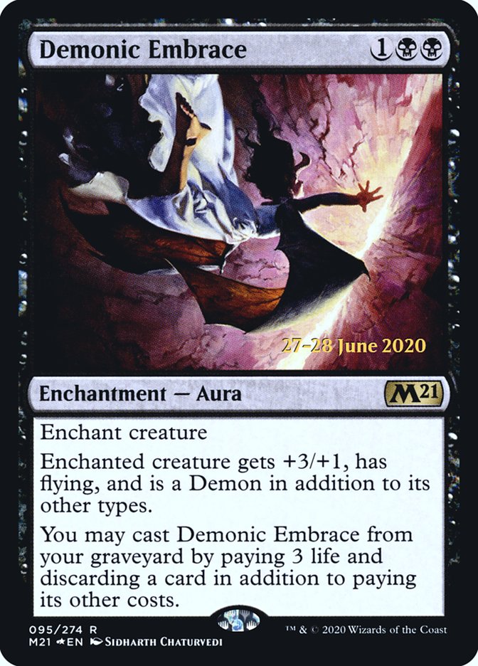 Demonic Embrace  [Core Set 2021 Prerelease Promos] - Destination Retro