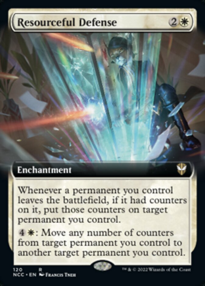 Resourceful Defense (Extended Art) [Streets of New Capenna Commander] - Destination Retro