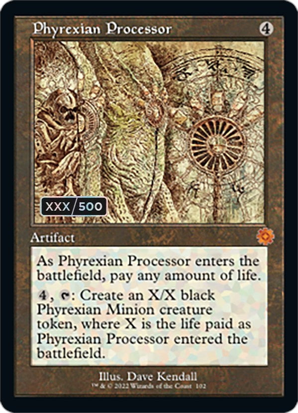 Phyrexian Processor (Retro Schematic) (Serial Numbered) [The Brothers' War Retro Artifacts] - Destination Retro
