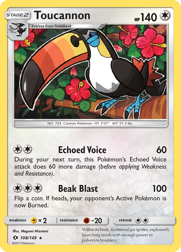 Toucannon (108/149) [Sun & Moon: Base Set] - Destination Retro