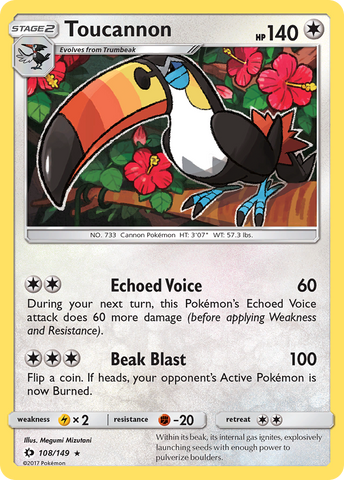 Toucannon (108/149) [Sun & Moon: Base Set] - Destination Retro