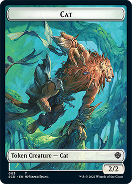 Saproling // Cat Double-Sided Token [Starter Commander Decks] - Destination Retro