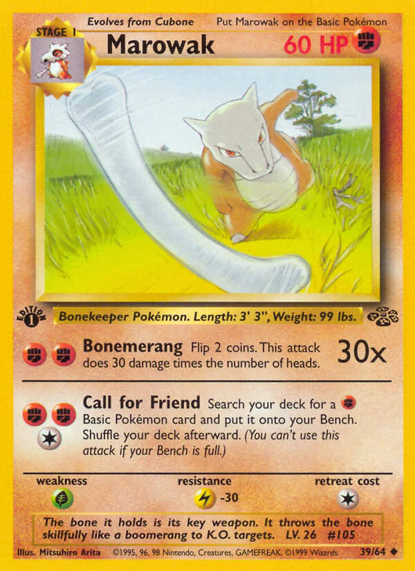 Marowak (39/64) [Jungle 1st Edition] - Destination Retro