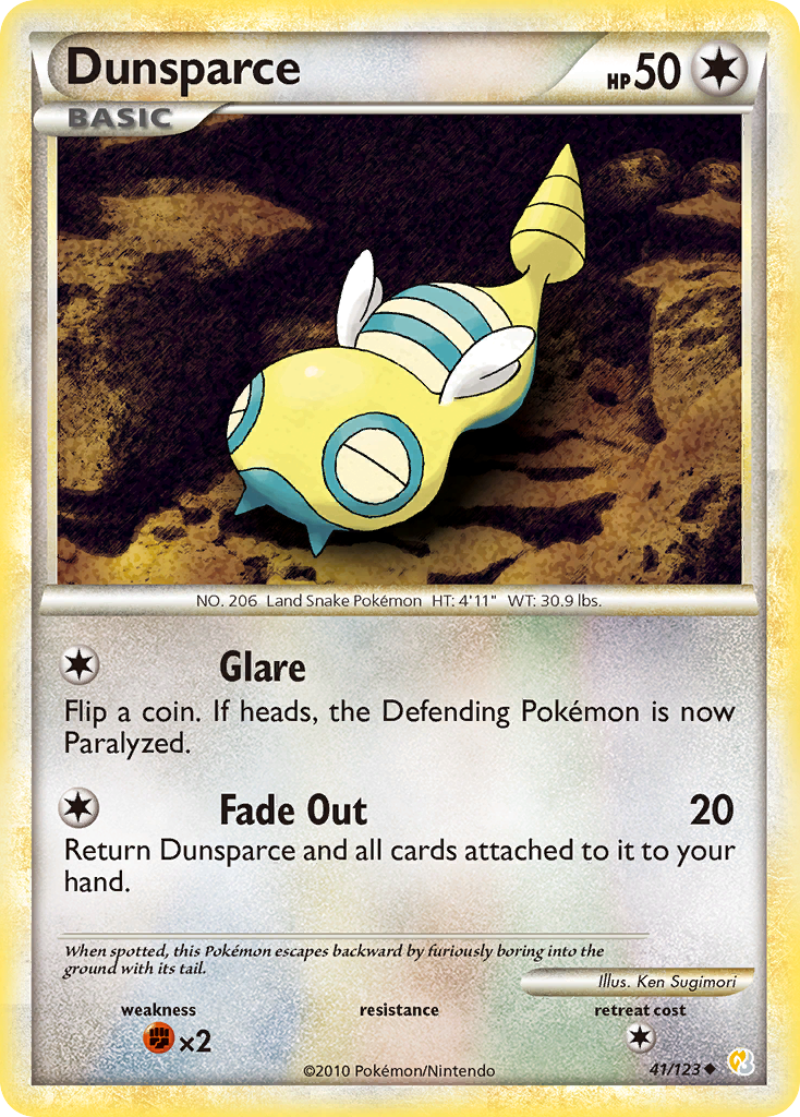 Dunsparce (41/123) [HeartGold & SoulSilver: Base Set] - Destination Retro