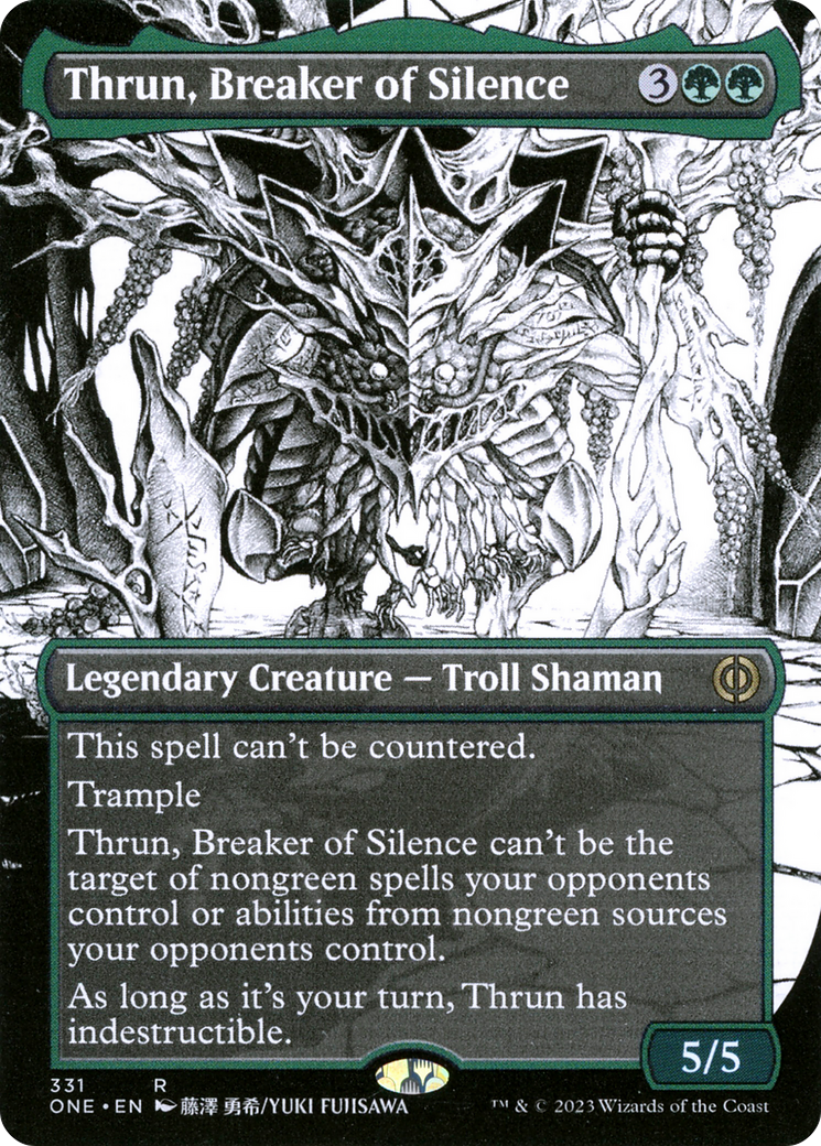 Thrun, Breaker of Silence (Borderless Manga) [Phyrexia: All Will Be One] - Destination Retro