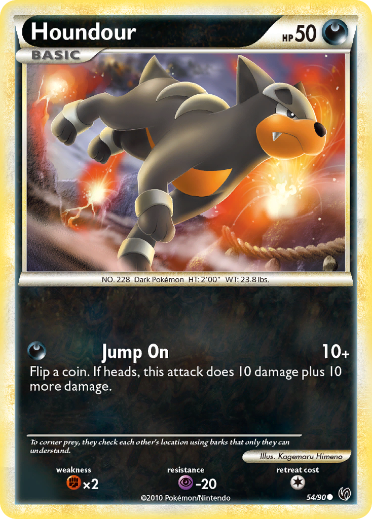 Houndour (54/90) [HeartGold & SoulSilver: Undaunted] - Destination Retro
