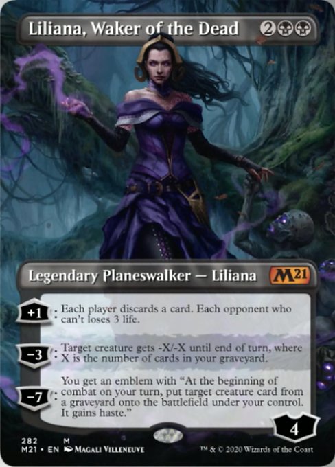 Liliana, Waker of the Dead (Borderless) [Core Set 2021] - Destination Retro