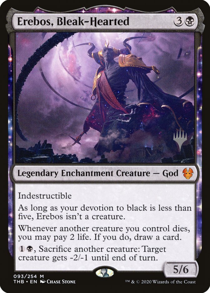 Erebos, Bleak-Hearted (Promo Pack) [Theros Beyond Death Promos] - Destination Retro