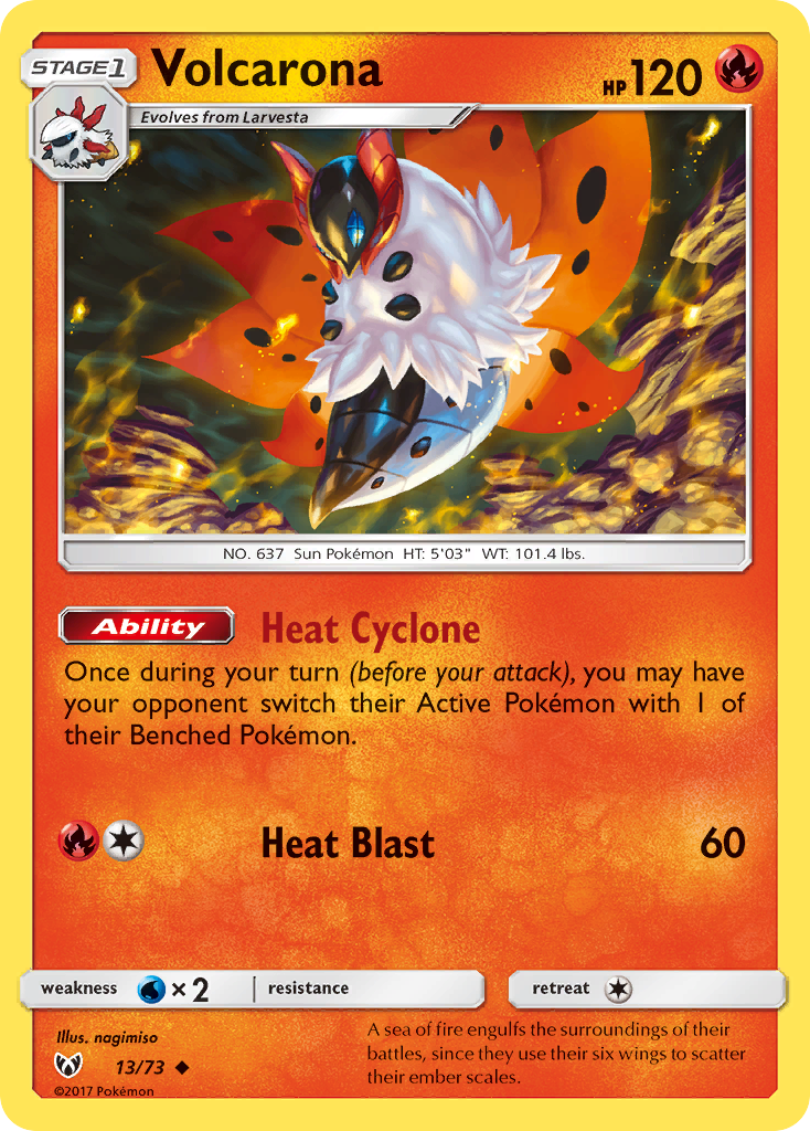 Volcarona (13/73) [Sun & Moon: Shining Legends] - Destination Retro