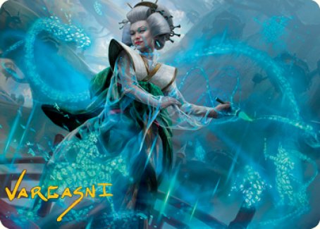 Bearer of Memory Art Card (Gold-Stamped Signature) [Kamigawa: Neon Dynasty Art Series] - Destination Retro