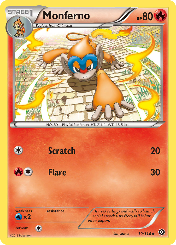 Monferno (19/114) [XY: Steam Siege] - Destination Retro
