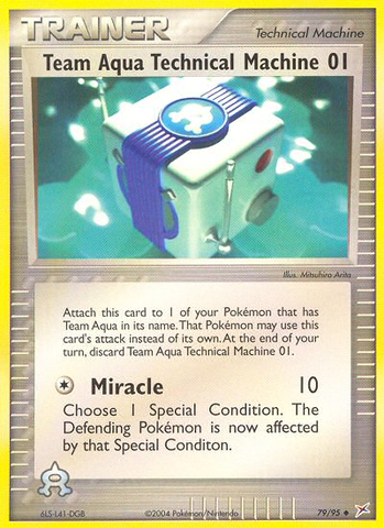 Team Aqua Technical Machine 01 (79/95) [EX: Team Magma vs Team Aqua] - Destination Retro