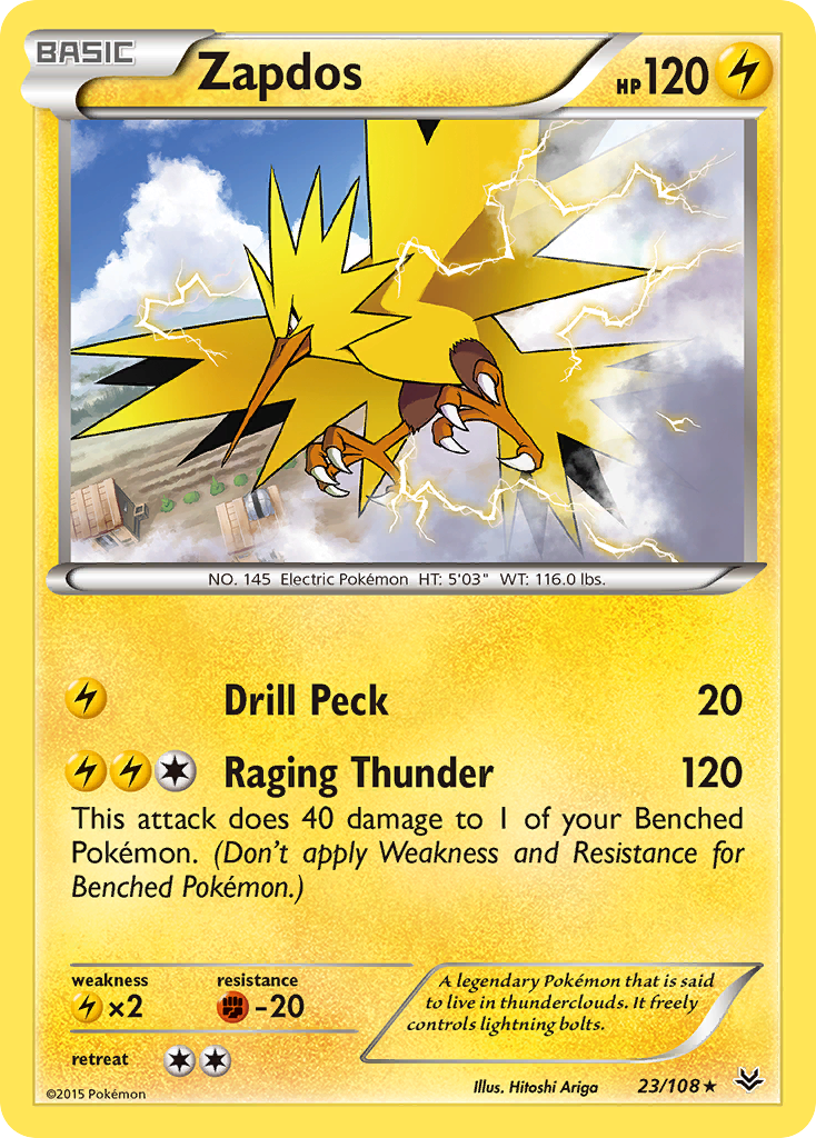 Zapdos (23/108) [XY: Roaring Skies] - Destination Retro