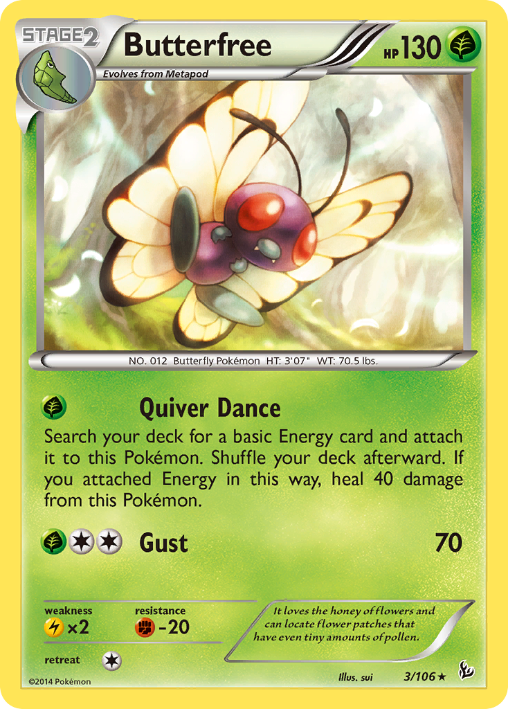 Butterfree (3/106) [XY: Flashfire] - Destination Retro