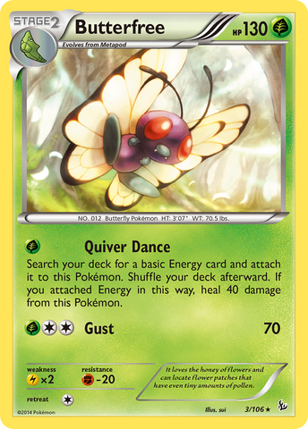 Butterfree (3/106) [XY: Flashfire] - Destination Retro