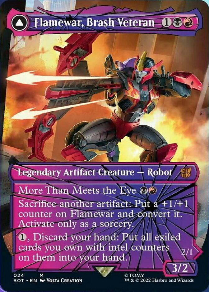 Flamewar, Brash Veteran // Flamewar, Streetwise Operative (Shattered Glass) [Universes Beyond: Transformers] - Destination Retro
