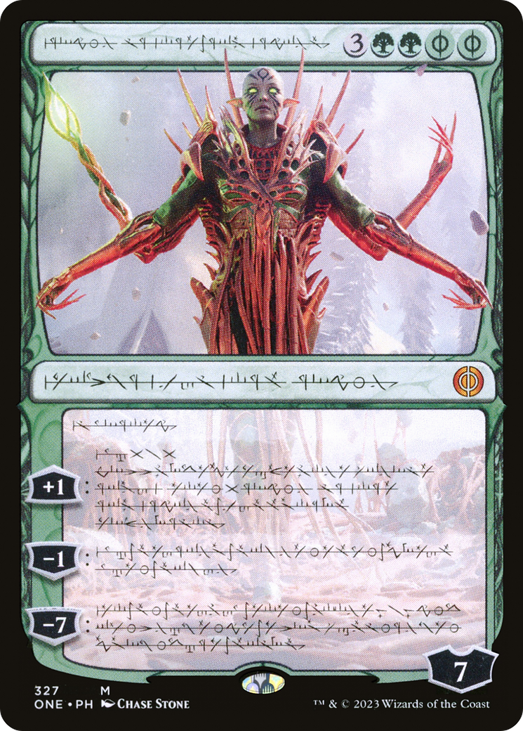 Nissa, Ascended Animist (Phyrexian) [Phyrexia: All Will Be One] - Destination Retro