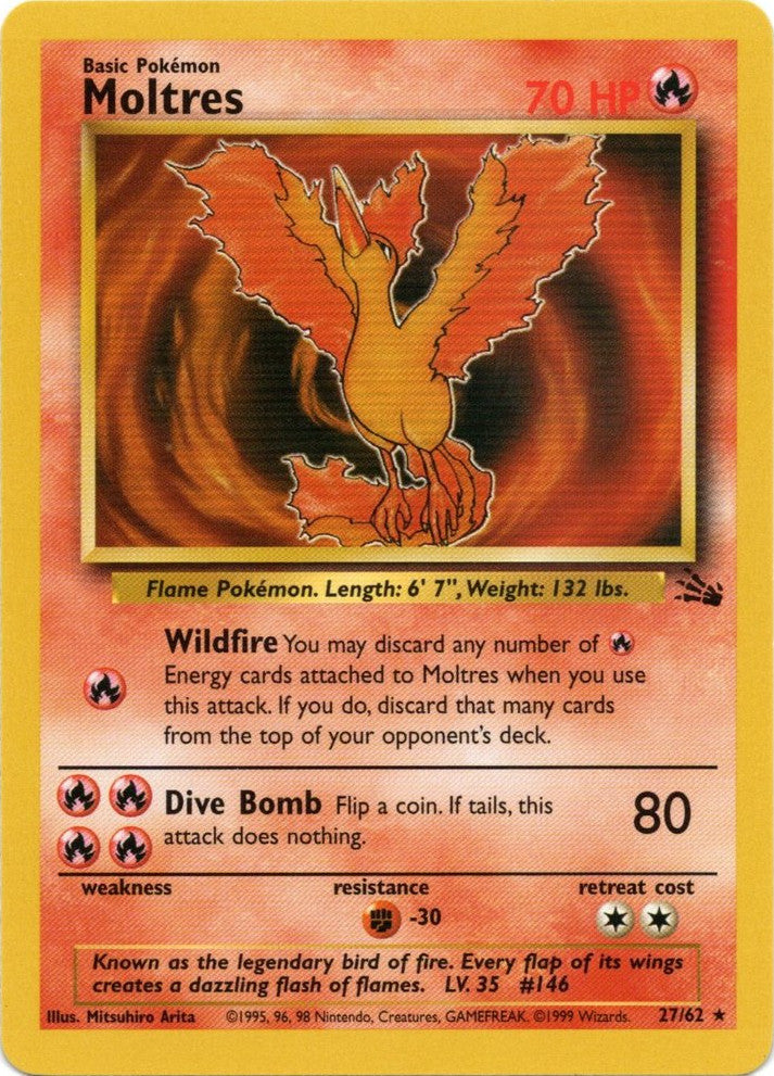 Moltres (27/62) [Fossil Unlimited] - Destination Retro