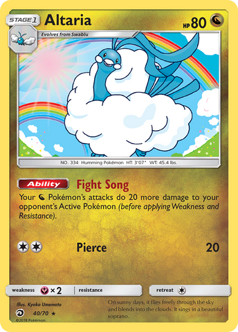 Altaria (40/70) [Sun & Moon: Dragon Majesty] - Destination Retro
