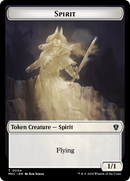 Spirit // Phyrexian Germ Double-Sided Token [Murders at Karlov Manor Commander Tokens] - Destination Retro