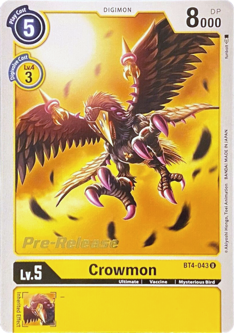 Crowmon [BT4-043] [Great Legend Pre-Release Promos] - Destination Retro