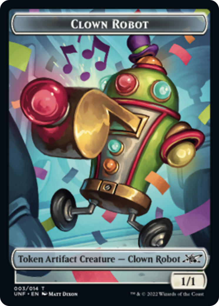 Clown Robot (003) // Treasure (013) Double-sided Token [Unfinity Tokens] - Destination Retro