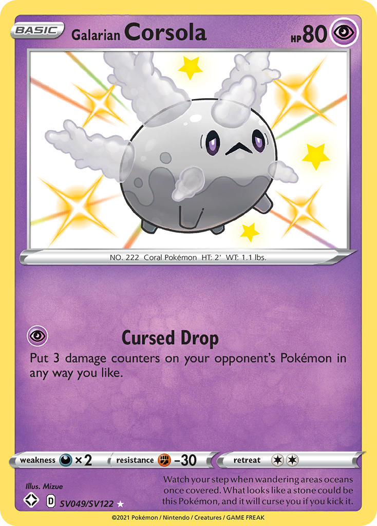 Galarian Corsola (SV049/SV122) [Sword & Shield: Shining Fates] - Destination Retro