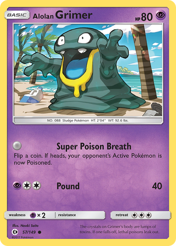 Alolan Grimer (57/149) [Sun & Moon: Base Set] - Destination Retro