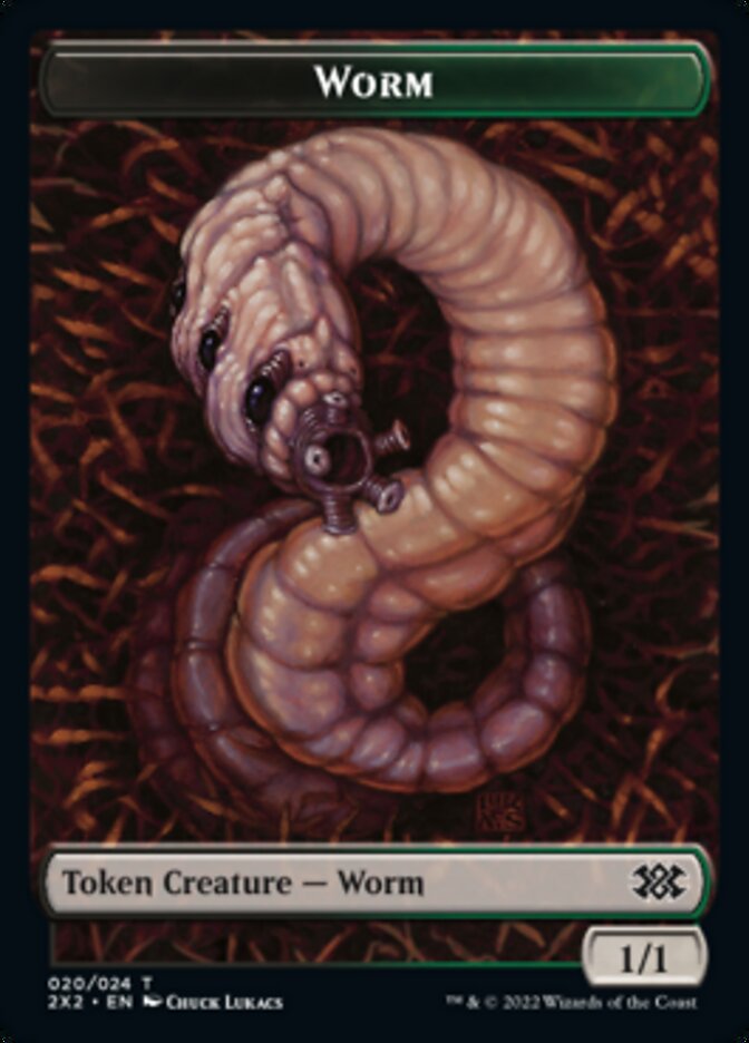Worm // Vampire Double-sided Token [Double Masters 2022 Tokens] - Destination Retro