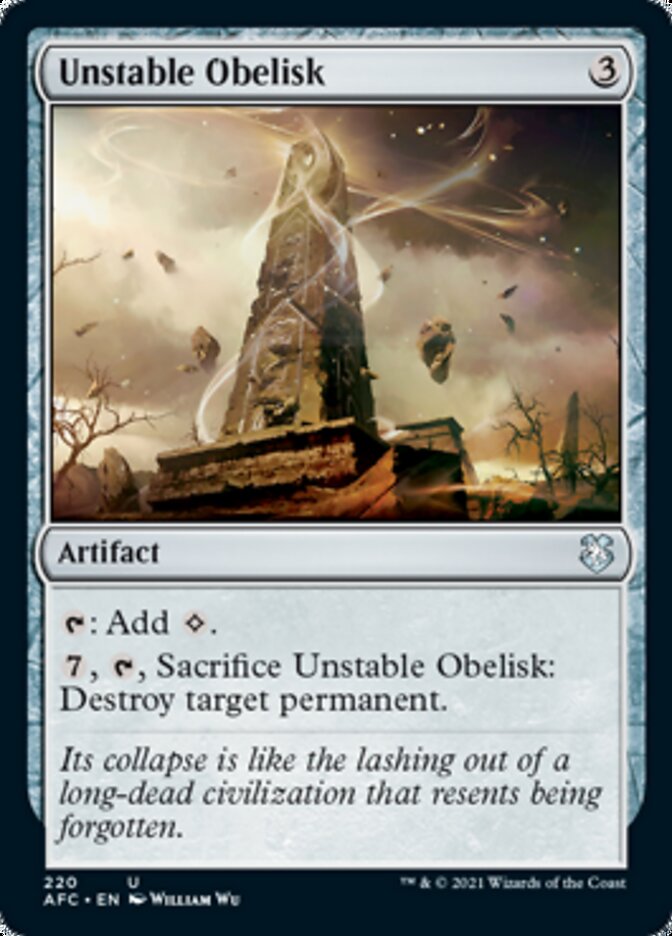 Unstable Obelisk [Dungeons & Dragons: Adventures in the Forgotten Realms Commander] - Destination Retro