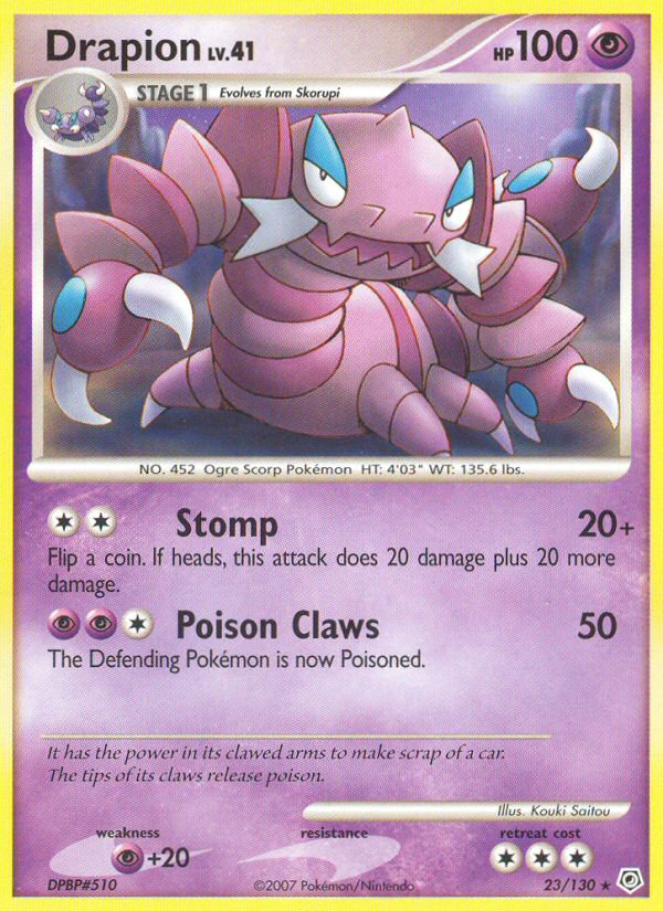 Drapion (23/130) [Diamond & Pearl: Base Set] - Destination Retro