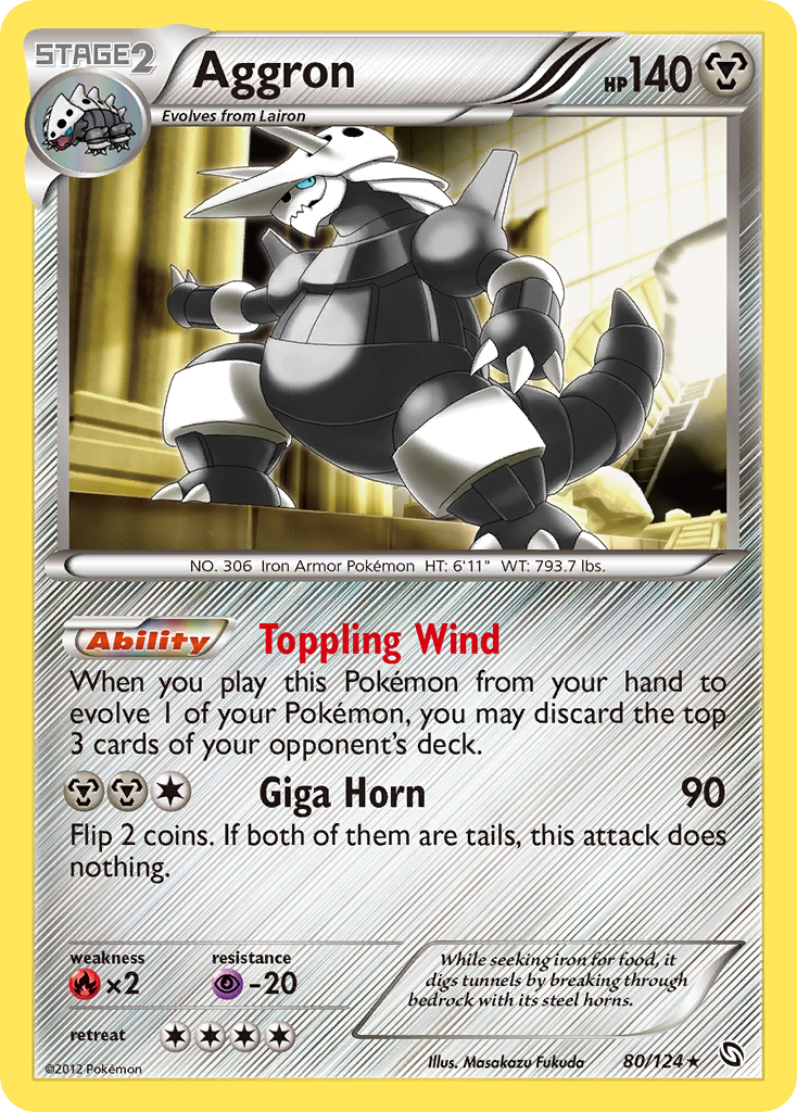 Aggron (80/124) [Black & White: Dragons Exalted] - Destination Retro