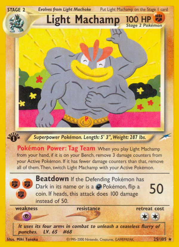 Light Machamp (25/105) [Neo Destiny 1st Edition] - Destination Retro