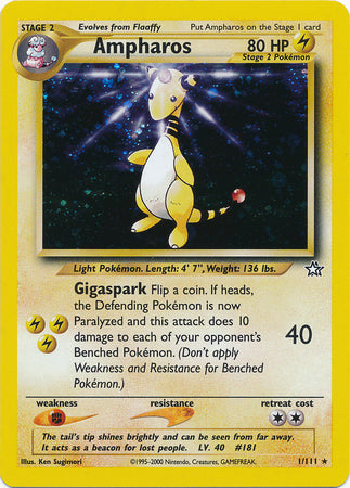 Ampharos (1/111) [Neo Genesis Unlimited] - Destination Retro