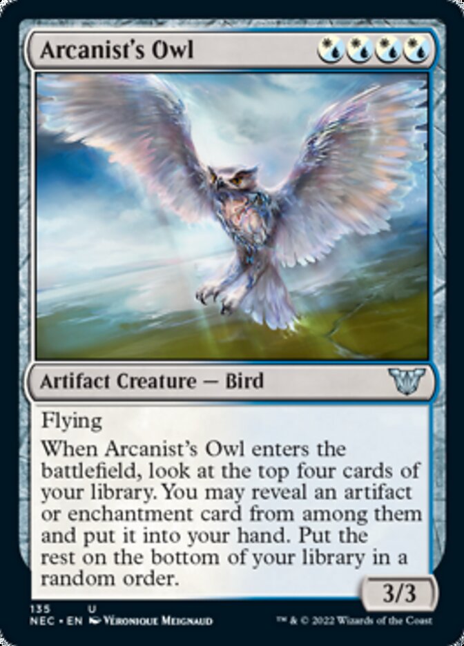 Arcanist's Owl [Kamigawa: Neon Dynasty Commander] - Destination Retro