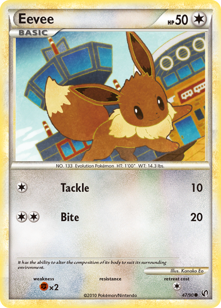 Eevee (47/90) [HeartGold & SoulSilver: Undaunted] - Destination Retro