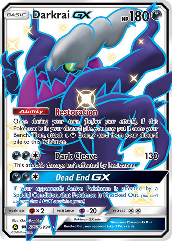 Darkrai GX (SV70/SV94) [Sun & Moon: Hidden Fates - Shiny Vault] - Destination Retro
