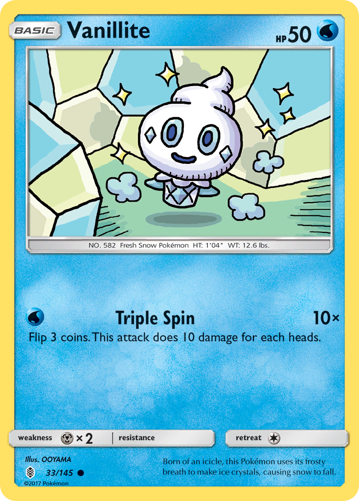 Vanillite (33/145) [Sun & Moon: Guardians Rising] - Destination Retro