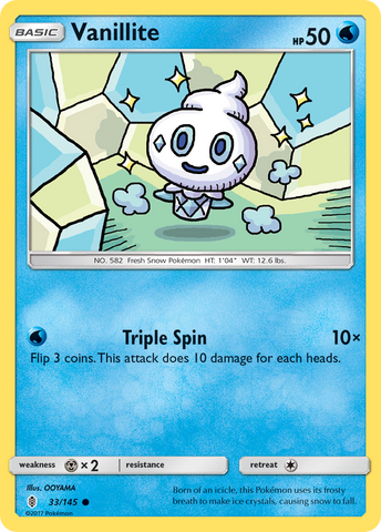 Vanillite (33/145) [Sun & Moon: Guardians Rising] - Destination Retro