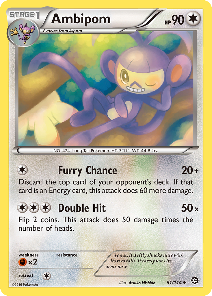 Ambipom (91/114) [XY: Steam Siege] - Destination Retro