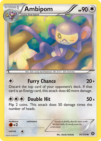 Ambipom (91/114) [XY: Steam Siege] - Destination Retro