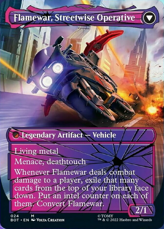 Flamewar, Brash Veteran // Flamewar, Streetwise Operative (Shattered Glass) [Universes Beyond: Transformers] - Destination Retro