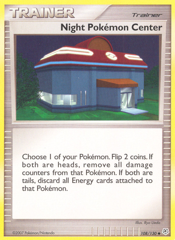 Night Pokemon Center (108/130) [Diamond & Pearl: Base Set] - Destination Retro