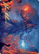 Aegar, the Freezing Flame (Gold-Stamped Signature) [Kaldheim: Art Series] - Destination Retro