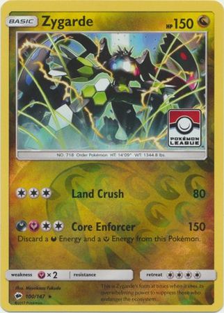 Zygarde (100/147) (League Promo) [Sun & Moon: Burning Shadows] - Destination Retro